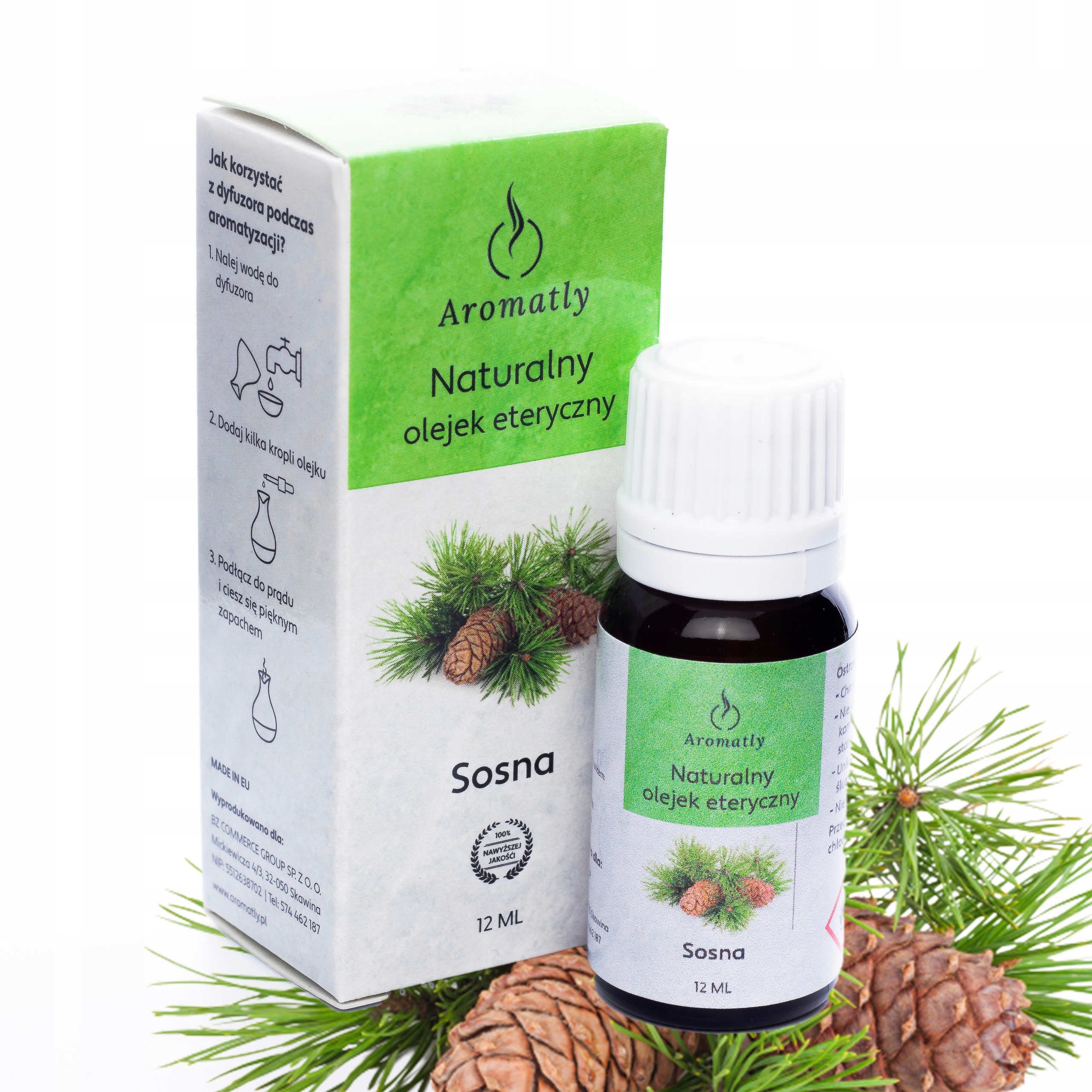 

Aromatly Naturalny Olejek Eteryczny z Sosny