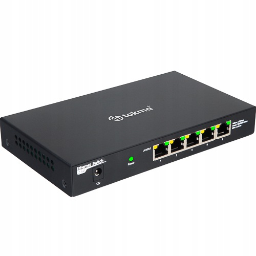Switch Přepínač 2.5 Gigabit Tichý Stolní Fanless 5 Portů 2500 Mb/s