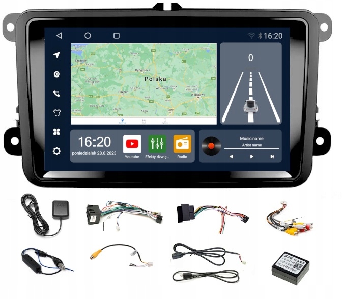 Rádio Android Vw Passat B6 B7 Eos Gps Bt Wifi Usb Carplay 8/256GB Modem Sim