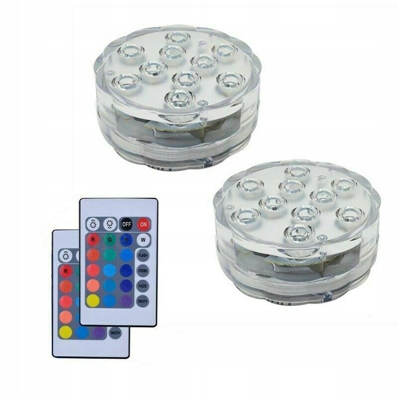 Led Osvětlení Bazénu Jacuzzi Spa Podvodní Dálkové Ovládání Na Párty 4 ks