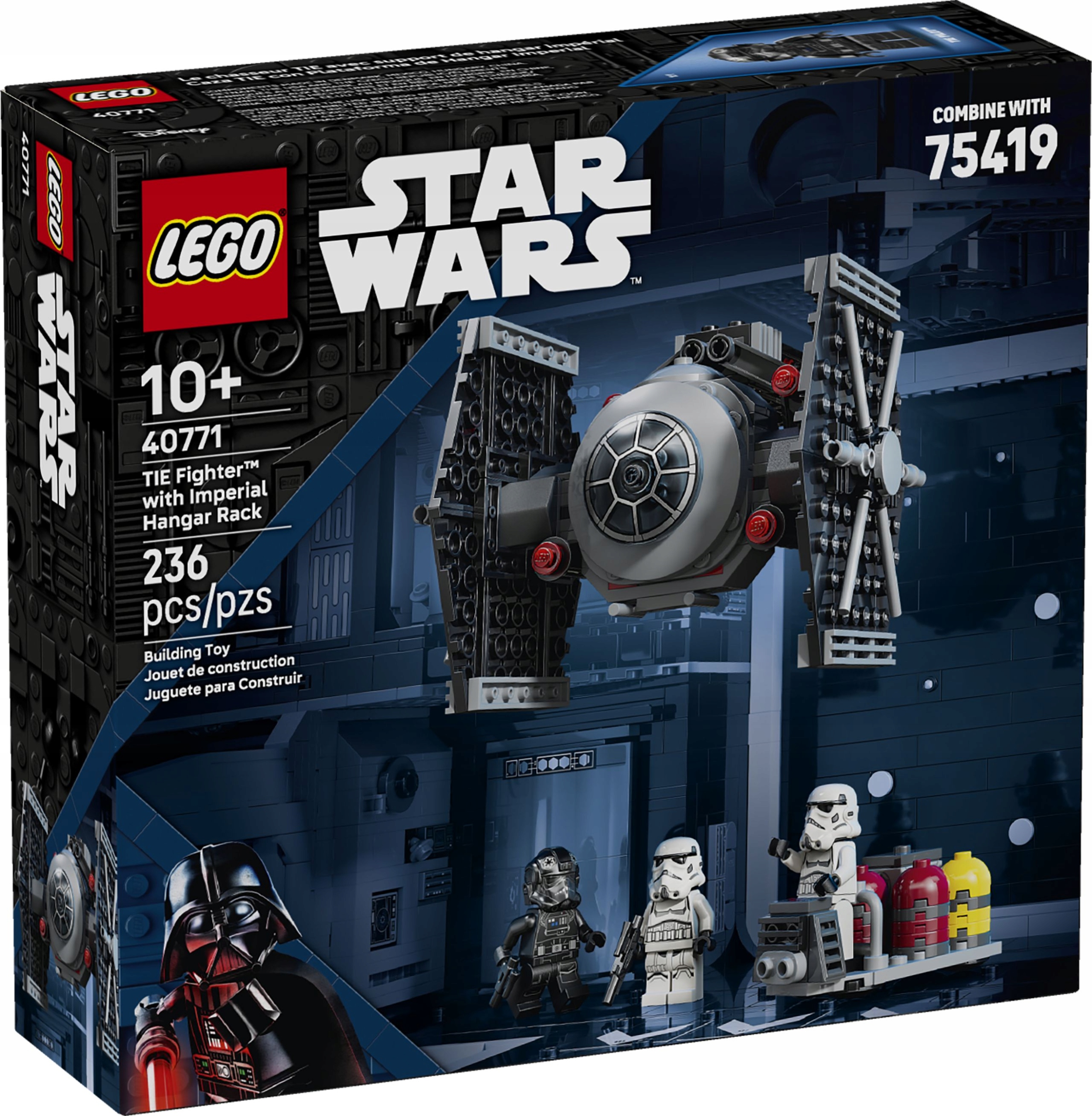 Lego 40771 Star Wars Stíhačka Tie s pozicí v imperiálním hangáru