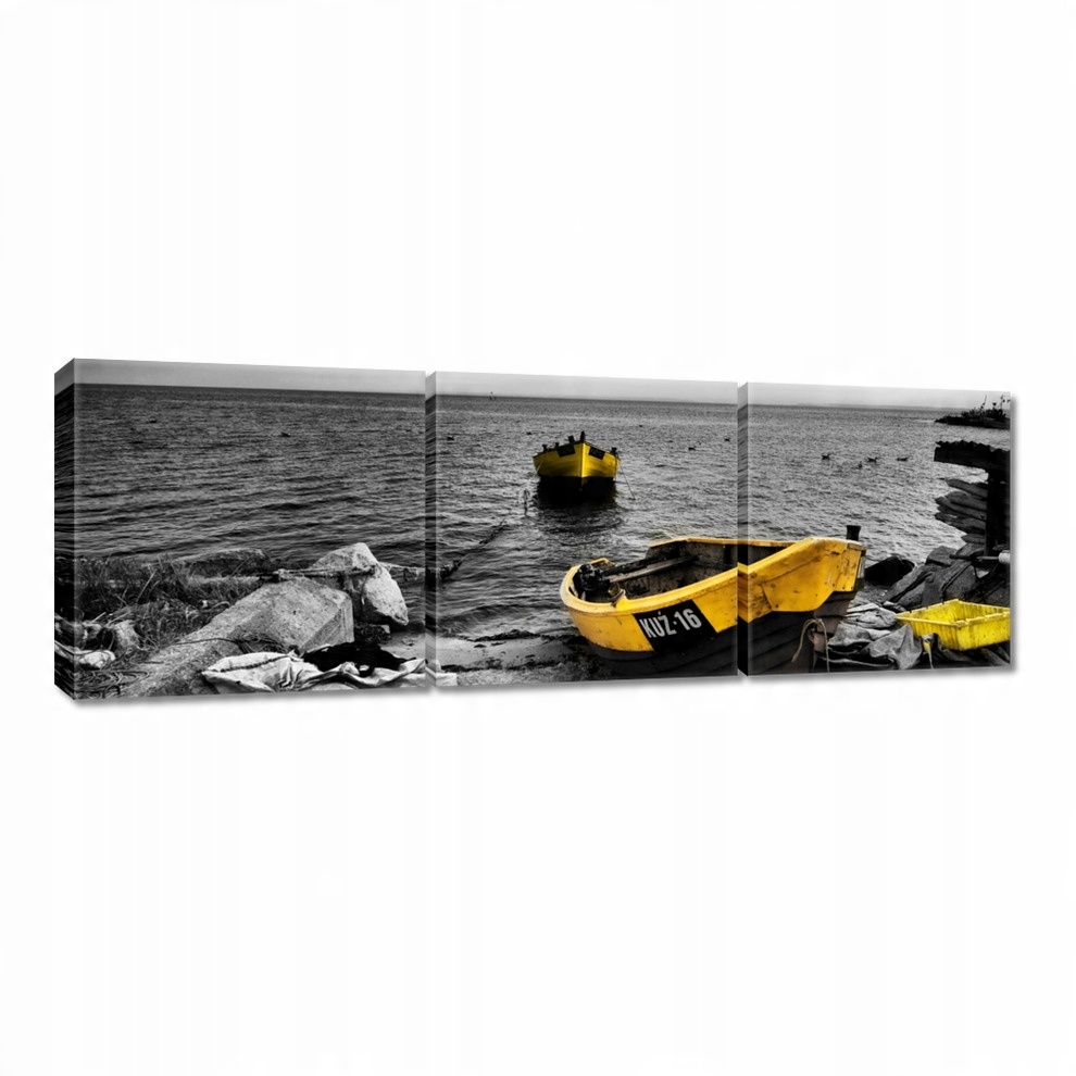 

Obrazy 120x40 Łódki na bałtyckiej plaży