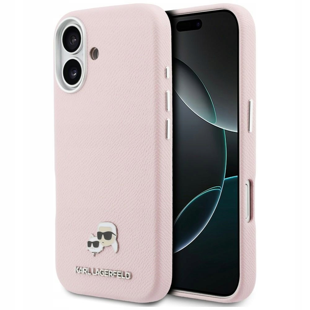 Pouzdro Pro Iphone 17 Karl Lagerfeld Karl & Chouette Head Pins Saffiano Magsafe
