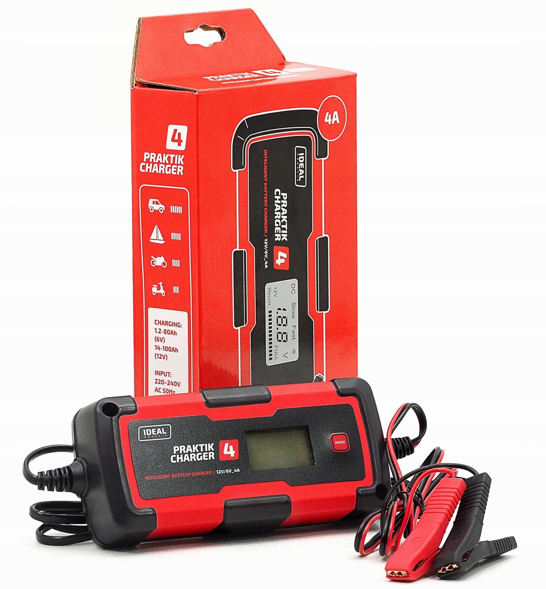 

Prostownik Ideal Praktik Charger 4 LCD 6/12V