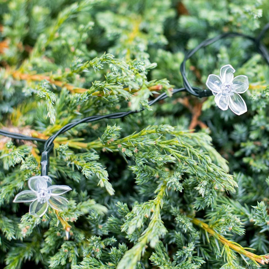LAMPKI OGRODOWE SOLARNE GIRLANDA ZEWNĘTRZNE KWIATKI 7M 50LED CIEPŁY BIAŁY Marka Kontext