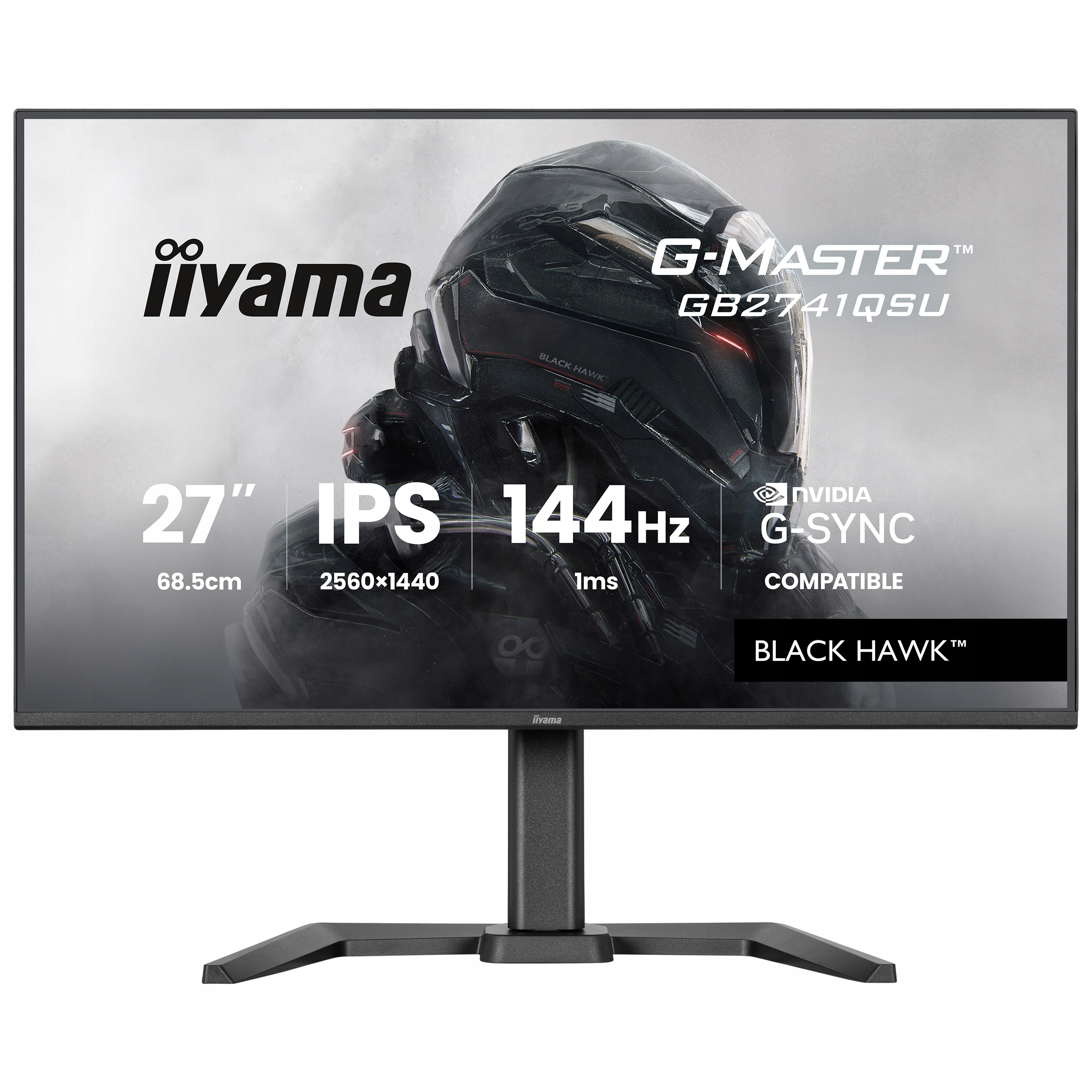 Monitor 27" iiyama G-Master GB2741QSU-B1 Wqhd Ips Led 144Hz 1ms Hdmi