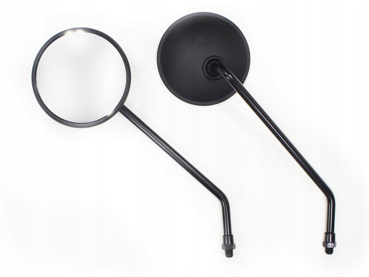 LUSTERKA MOTOCYKLOWE SKUTER MOTOROWER MZ SIMSON OKRĄGŁE M10 CZARNE OXF-1407