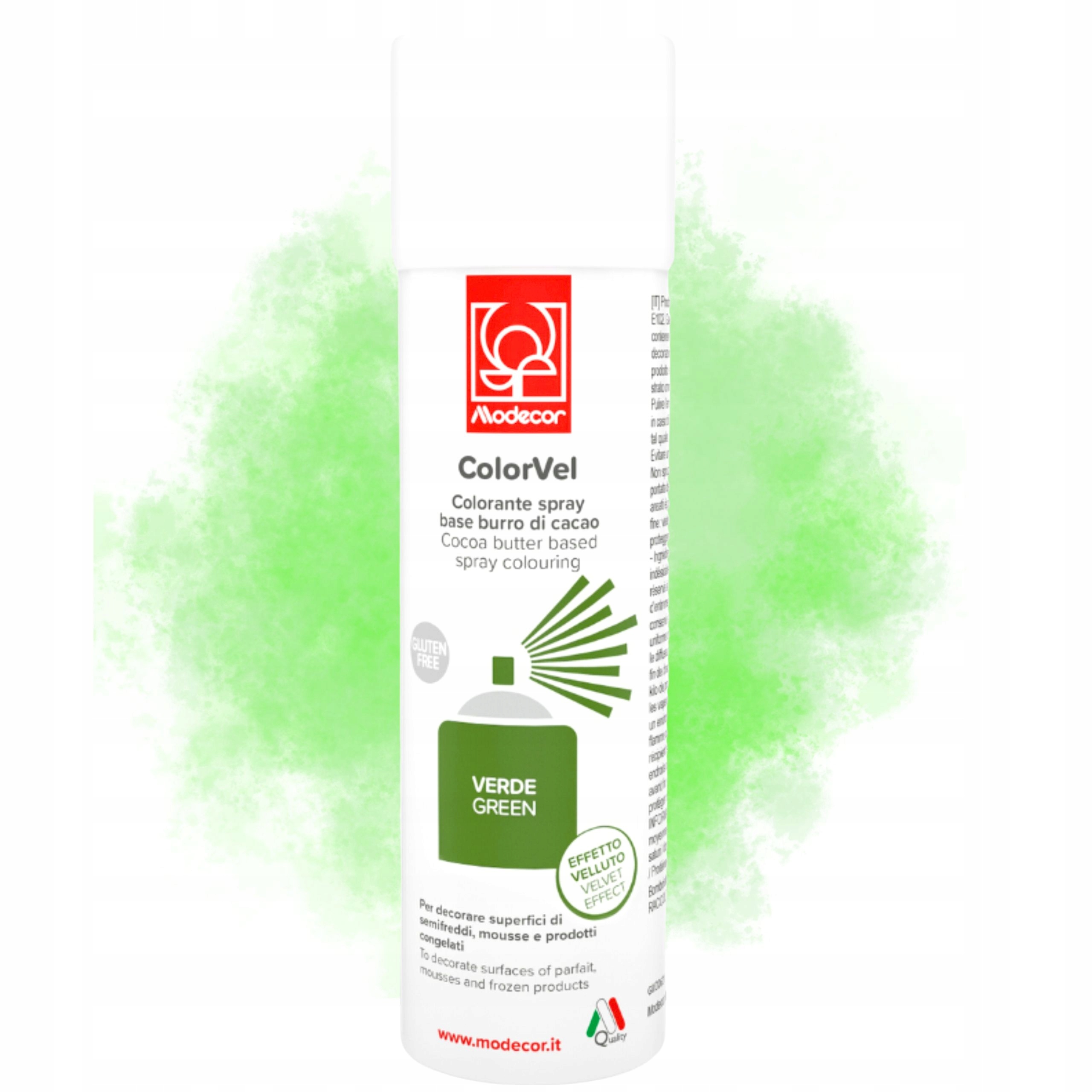 Spray Na Tort Zamszowy W Aerozolu Spożywczy Jadalny Do Dekoracji Zielony