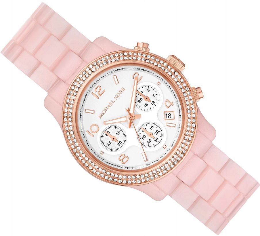 Módní Dámské Hodinky Michael Kors MK7424 Runway Chrono Pink Originál Box