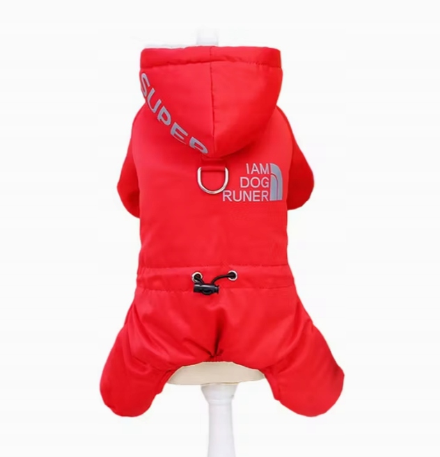 Levně Teplá kombinéza s kapucí pro malé a střední psy L