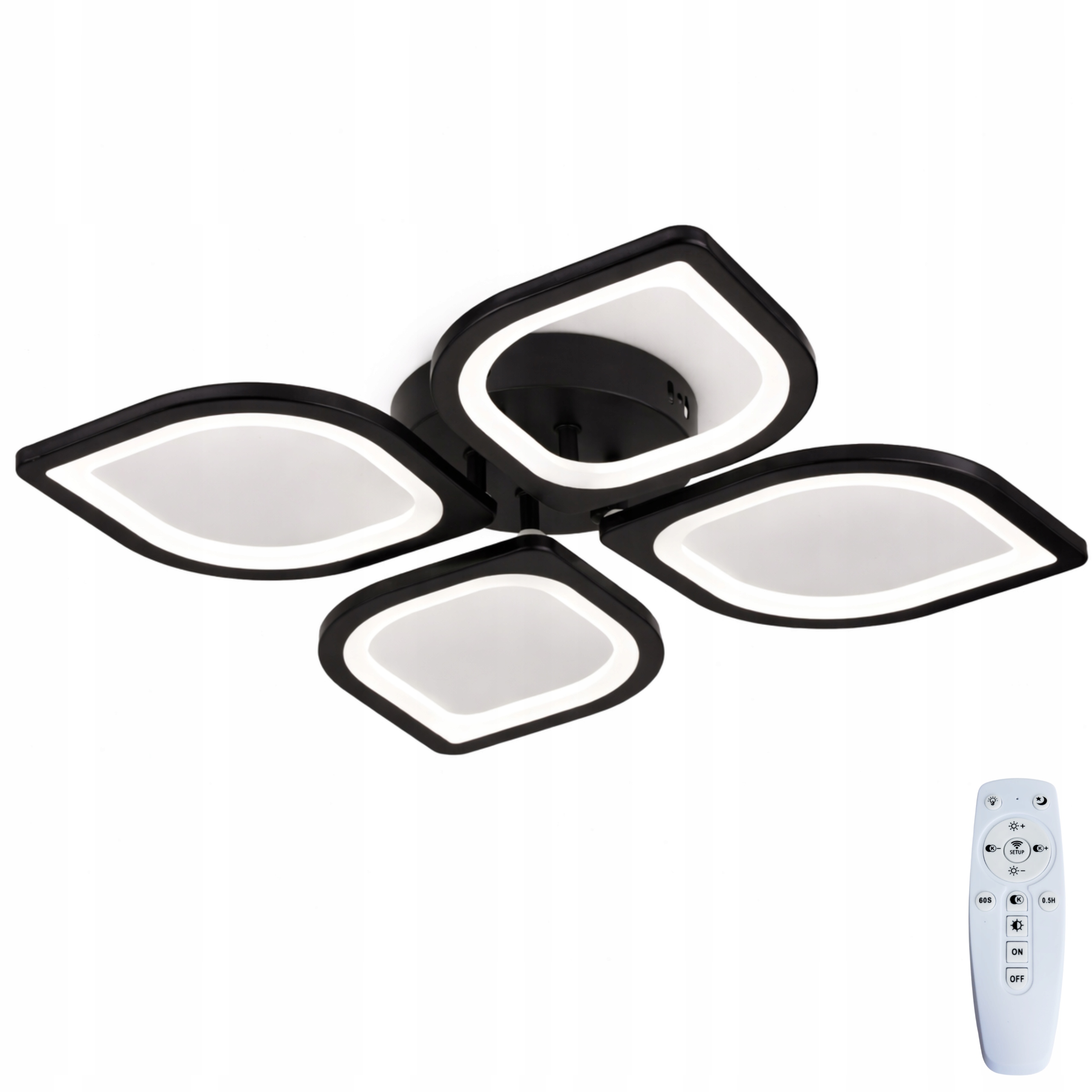 Stropní Svítidlo černá závěsná stropní svítidlo moderní Led Lustr Dálkový Ovladač