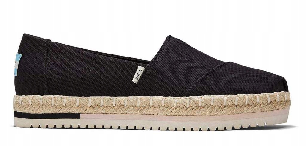 

Toms 1001631 Canvas Platform 38,5 czarne espadryle
