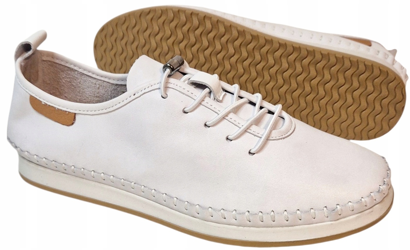 Modo 25183 Polobotky Bílá lehká přírodní kůže vel 36