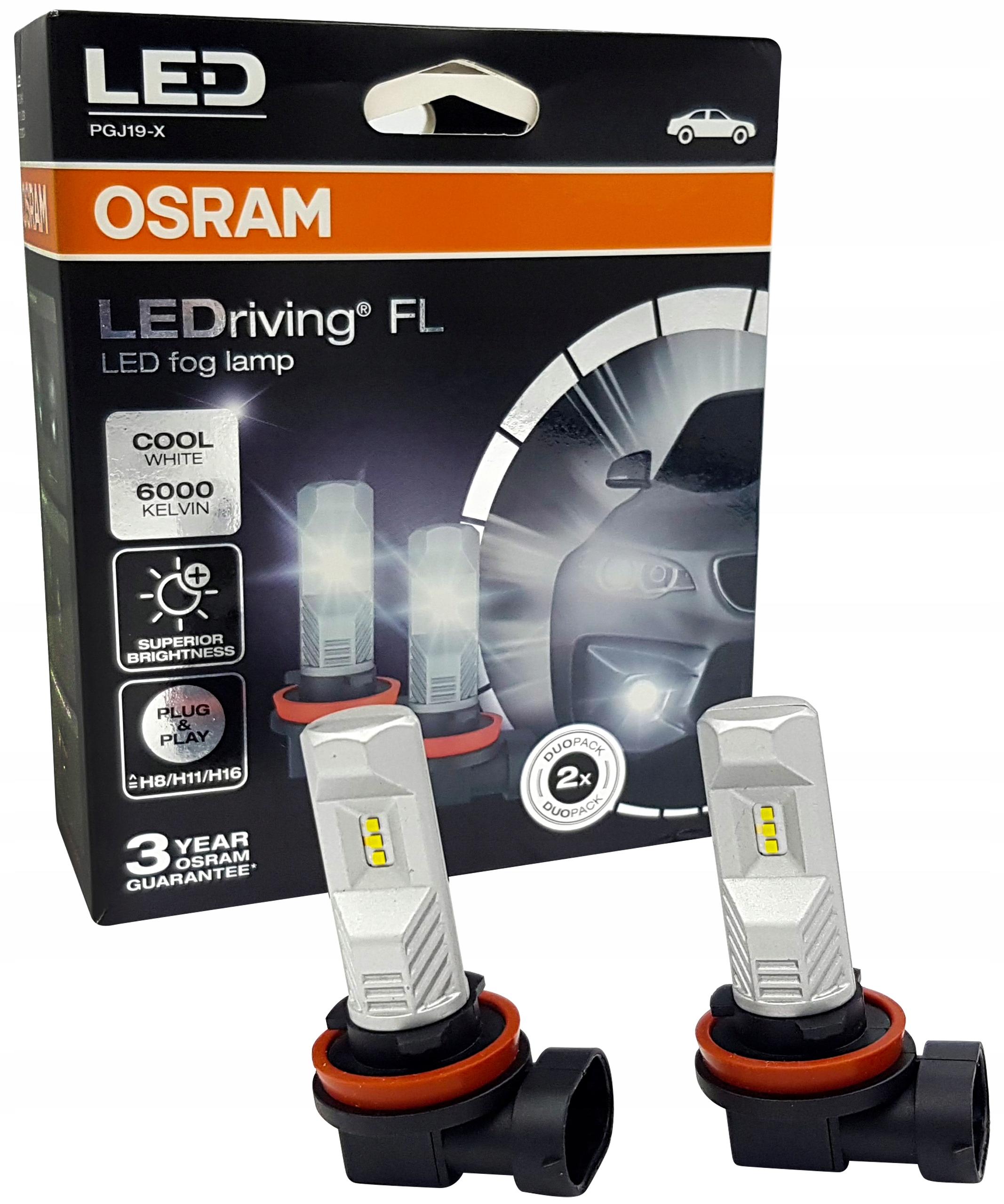 Ampoules H8 LED Osram LEDriving FL Gen2 - 67219CW