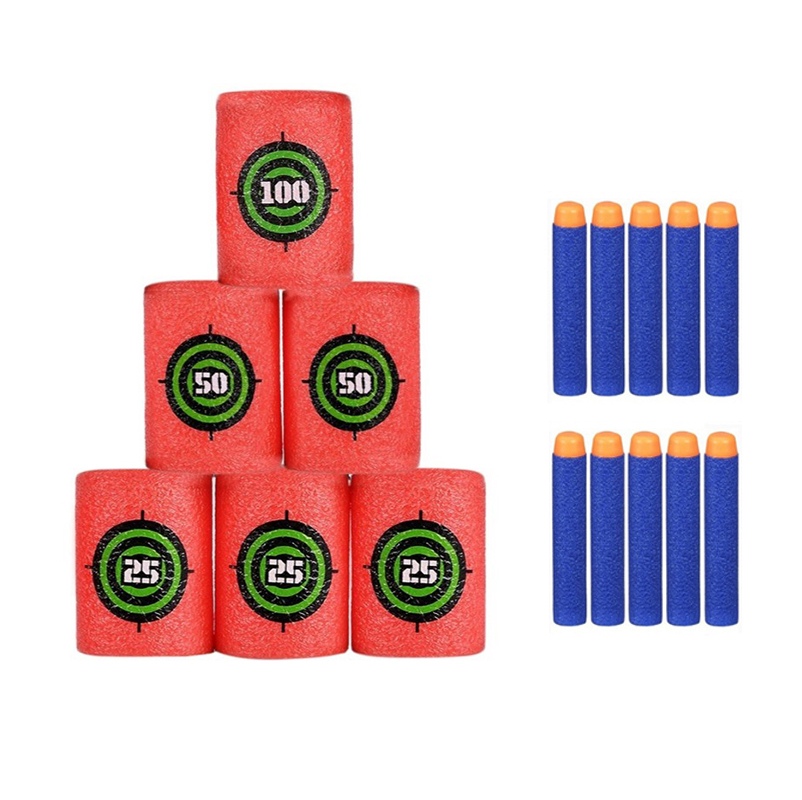 AKCESORIA DO NERF PIANKOWE CELE + STRZAŁKI