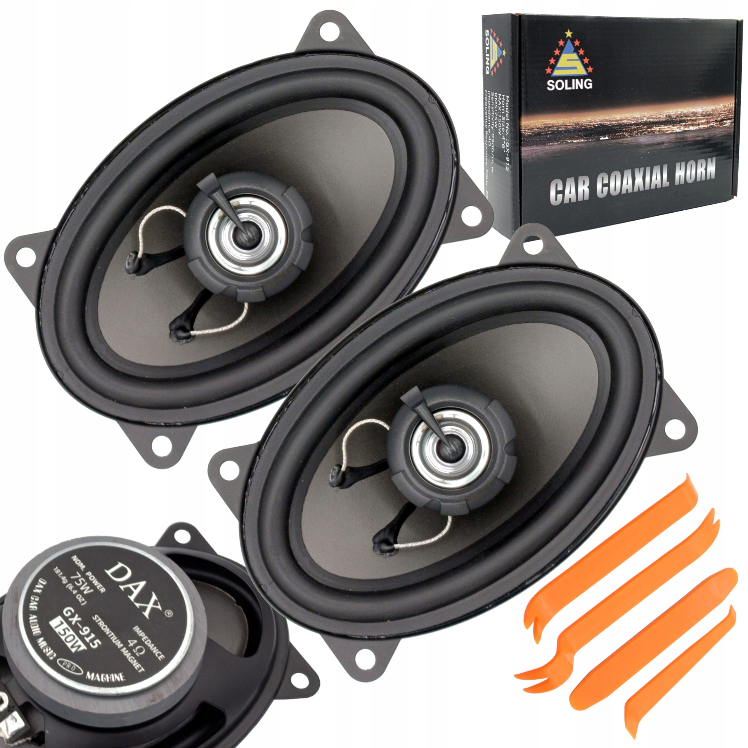 GŁOŚNIKI SAMOCHODOWE 4x6" DO VW SCIROCCO CORRADO ELIPSY OWALE + ŚCIĄGACZE