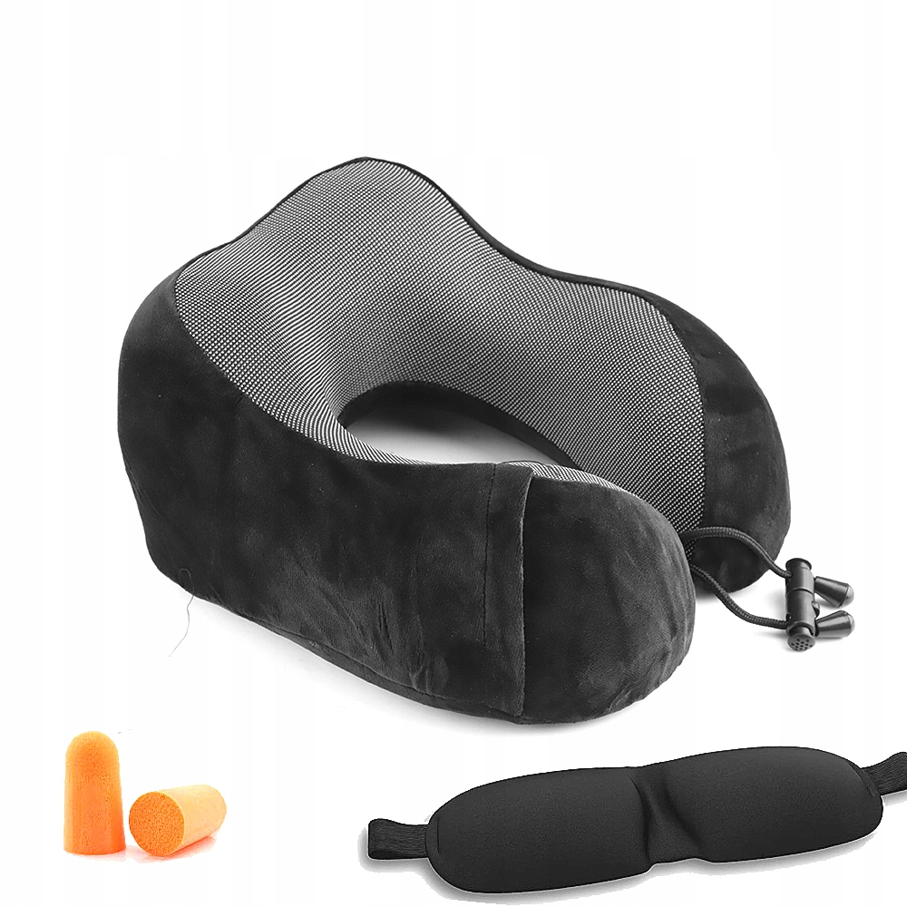 Poduszka Podróżna W Kształcie Litery U Memory Foam Worek Maseczka Do Spania