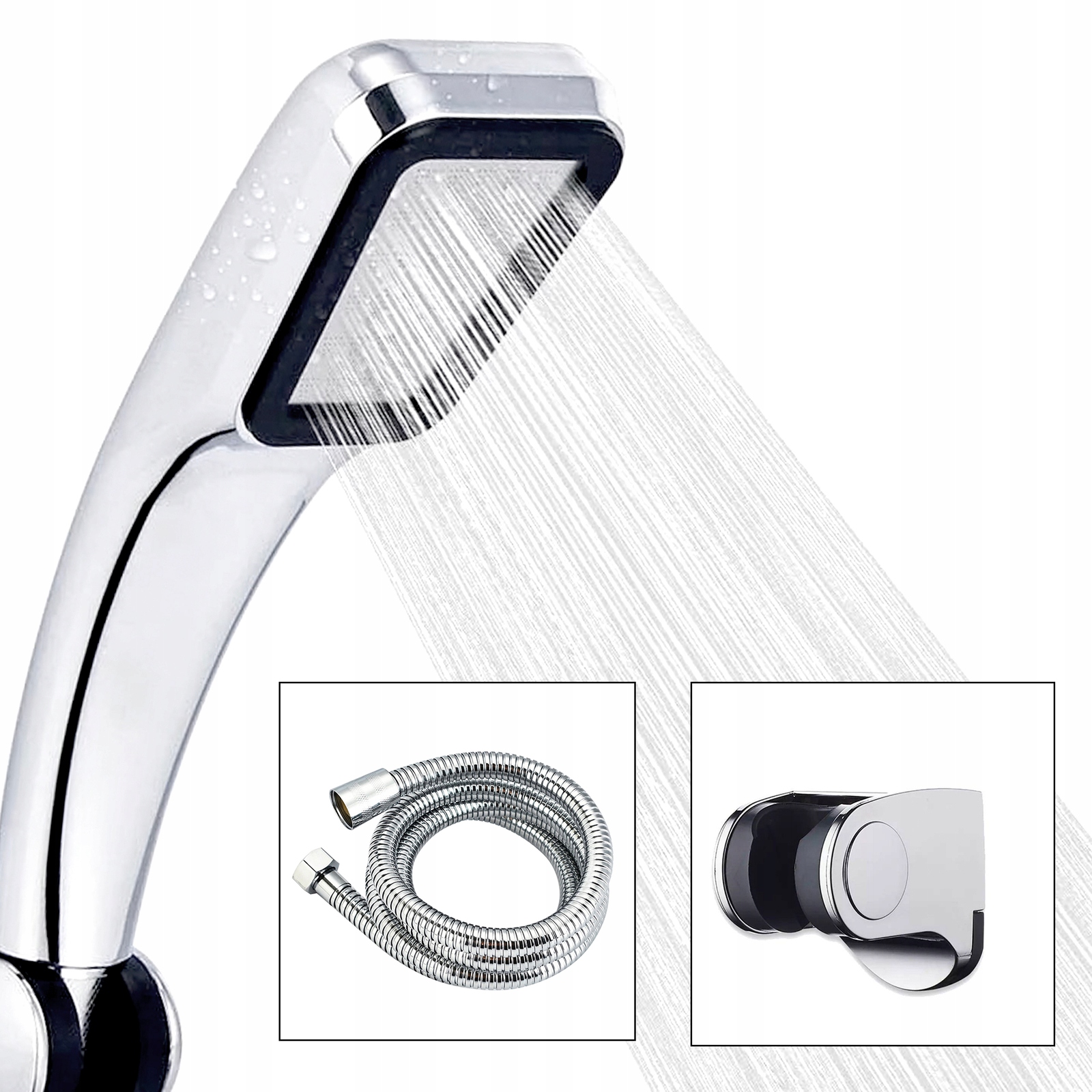 

Zestaw prysznicowy słuchawka Eko wąż uchwyt