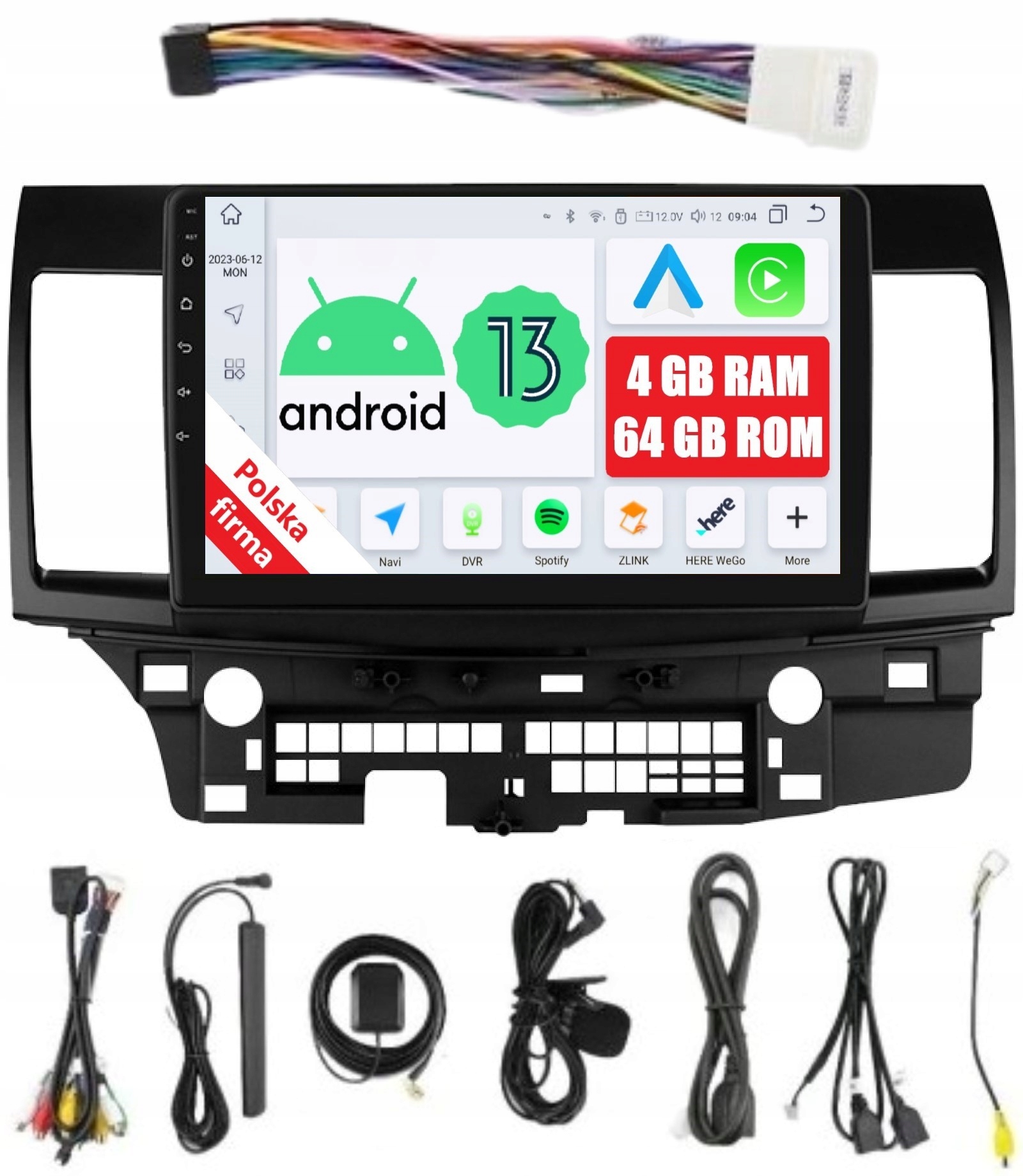 Rádio 2DIN Navigácia Android Mitsubishi Lancer 9 IX 4/64 Gb Dsp Carplay Lte
