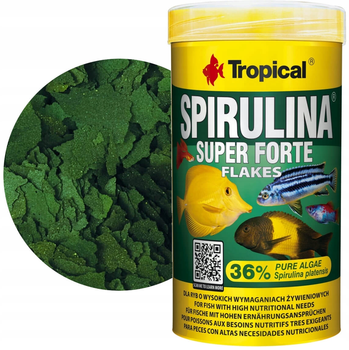 Levně Tropical Spirulina Forte 36% 1L Krmivo pro ryby