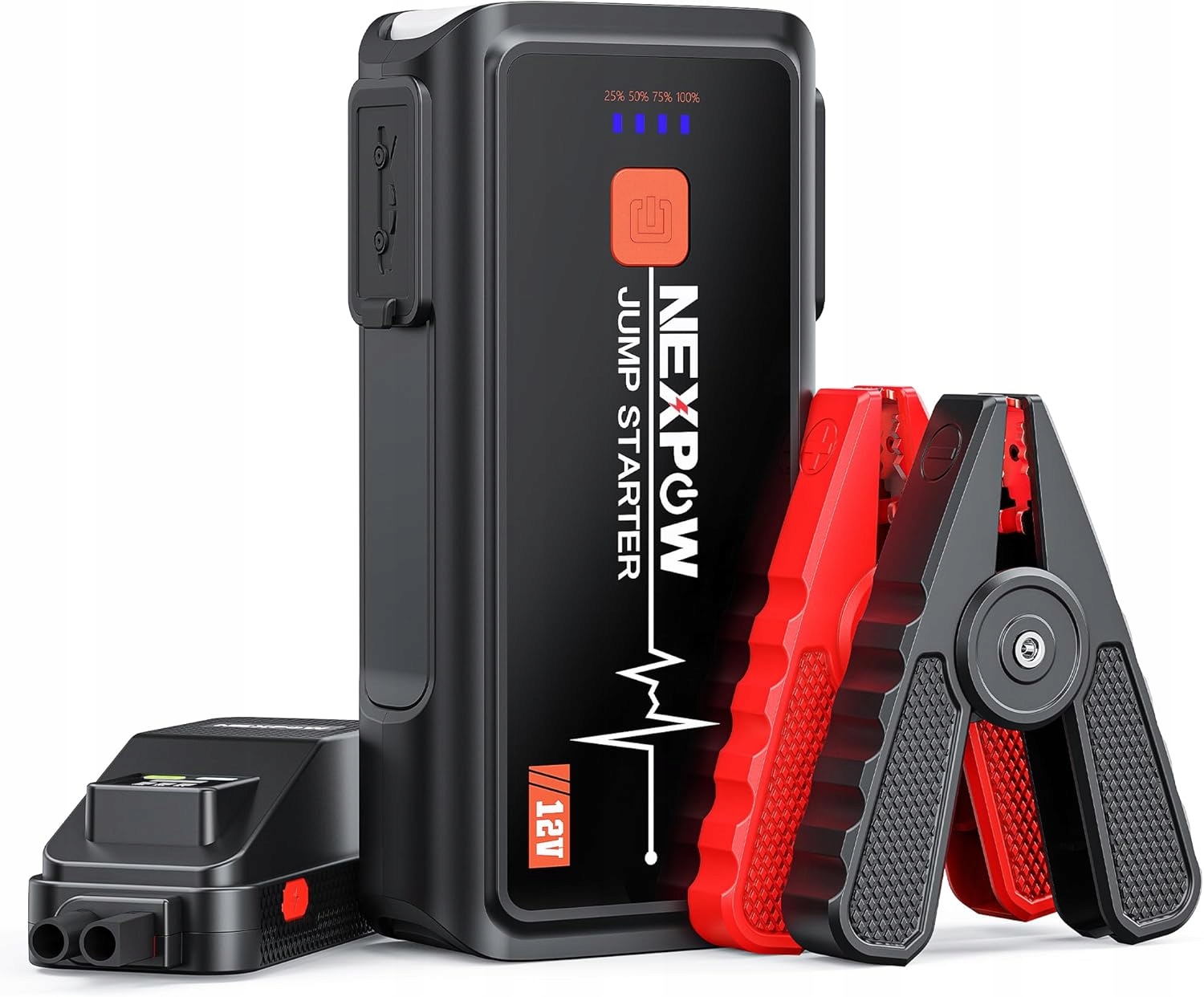 Powerbank rozruchowy Nexpow 3000A 59.2Wh 16000 mAh LatarkaLED Ładowanie Usb