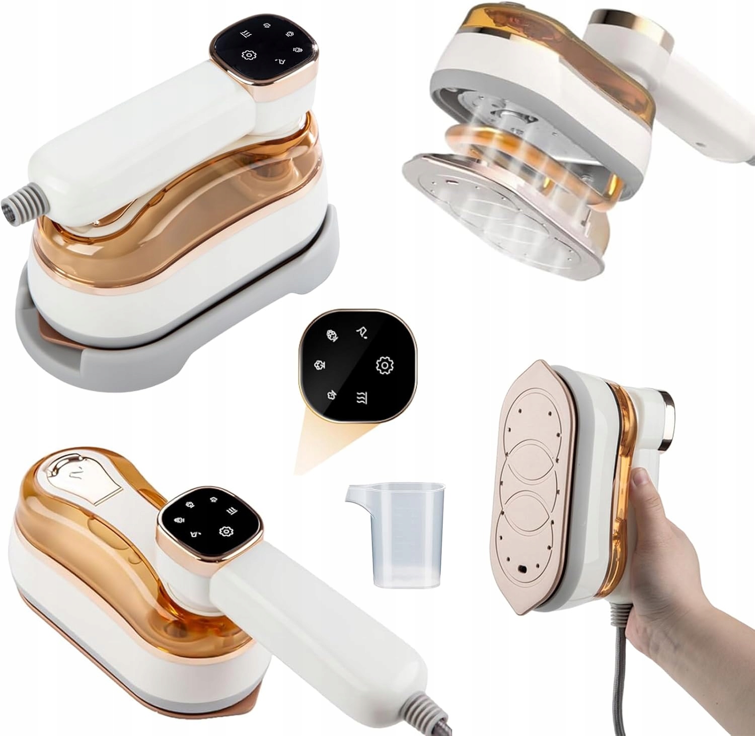 Ruční napařovač oděvů s příkonem 1300 W a nádržkou 180 ml, rychlé předehřívání