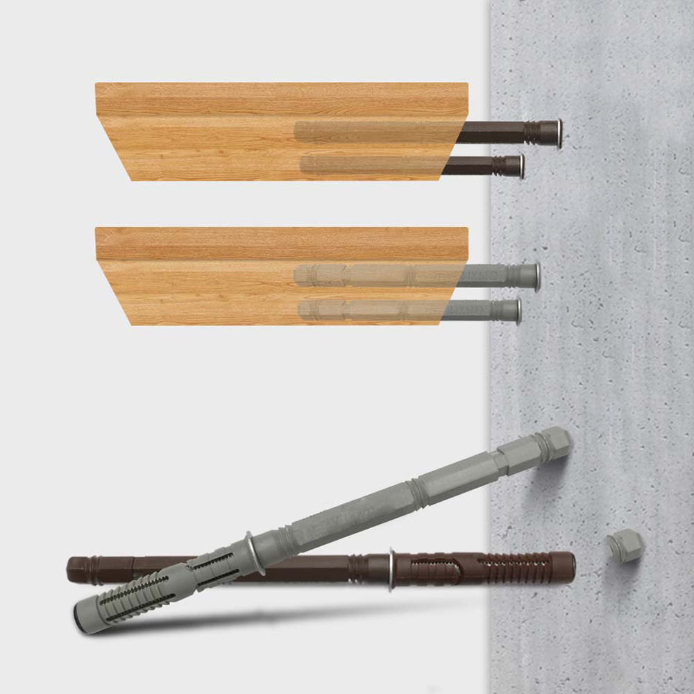 Połka ścienna samowisząca 50 cm BETON REGAŁ LOFT Kod producenta 1422235