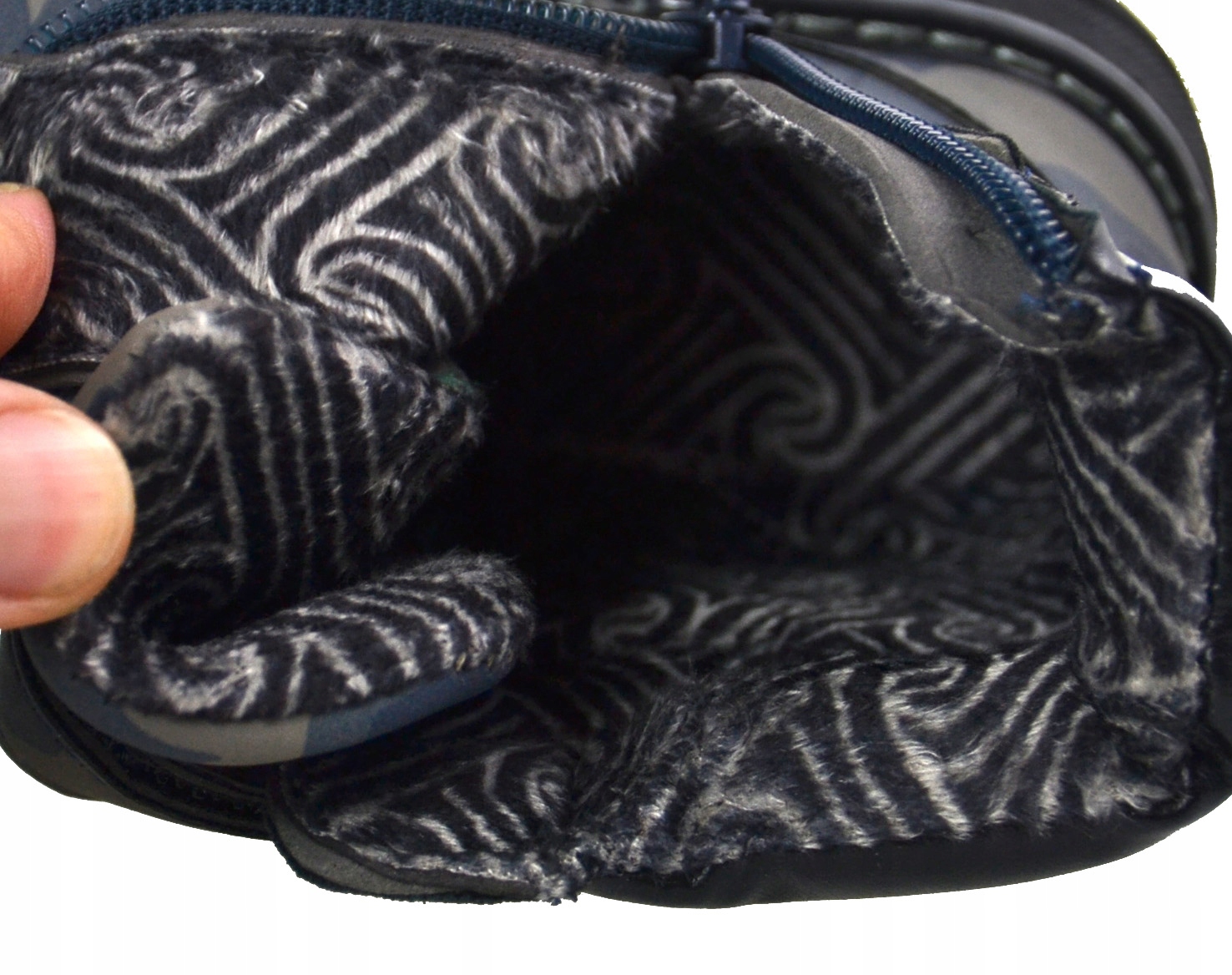 Kids Zimowe Trapery MORO Suwak RZEPY Granat r28 Płeć chłopcy