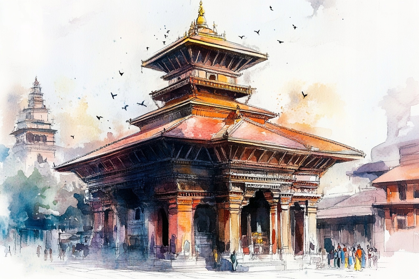 Obraz Na Plátně Canvas Kathmandu Chrám Nepálské Náměstí Durbar Orient 120x80