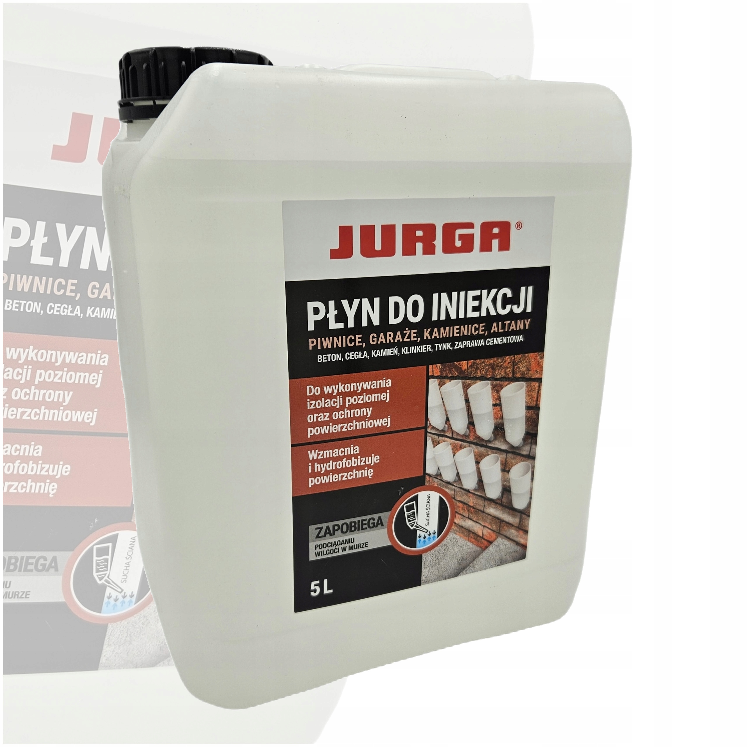 Płyn do Iniekcji Preparat do Osuszania Piwnic Głęboko Penetrujący 5L Jurga