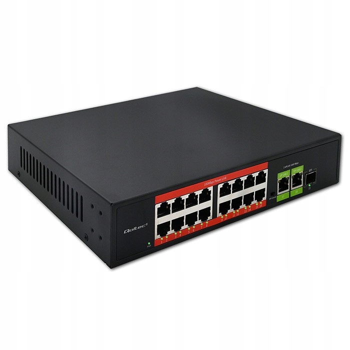 Přepínač Switch Fast Ethernet PoE 16x RJ45 10/100 Mb/s ||
