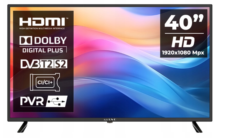 Kiano Slim Tv 40" FullHD Pvr Dled Hdmi Usb černý