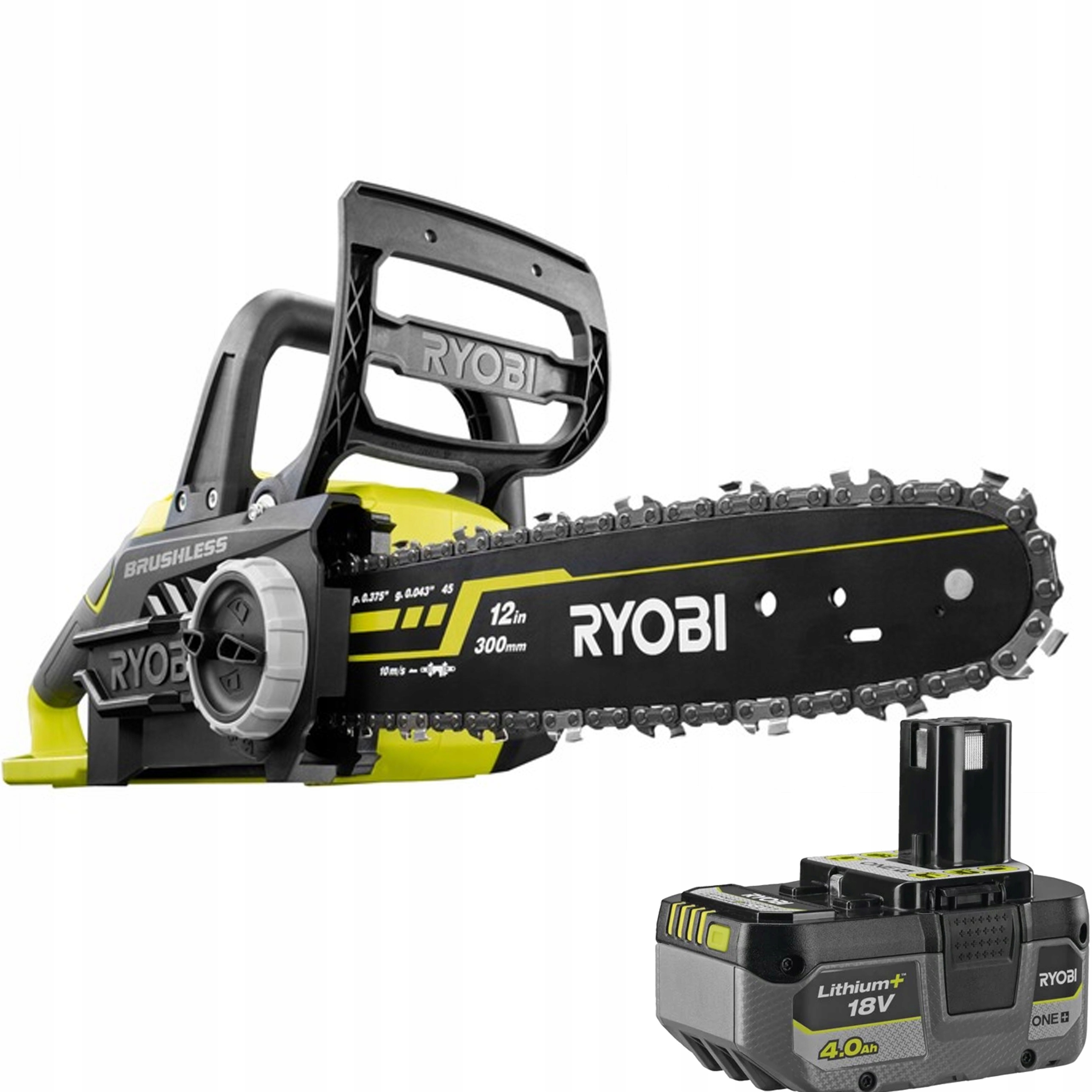 Ryobi Akumulátorová řetězová pila 18V Akumulátor LI-ION18V 4Ah One+