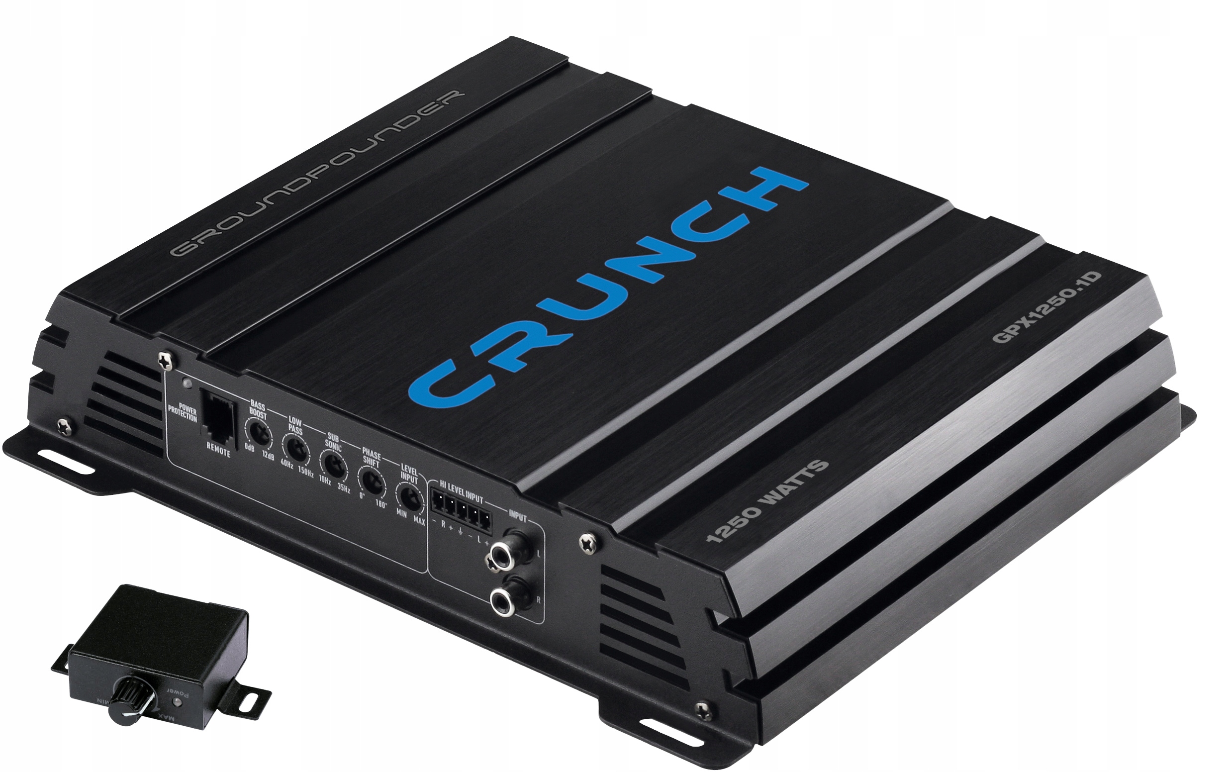 Zesilovač do auta Crunch Gpx 1250.1D Silný monoblok 650W Rms dálkové ovládání