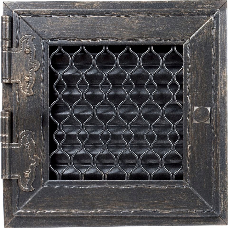 Krbová mřížka Retro grafit antik 17 otevíratelná