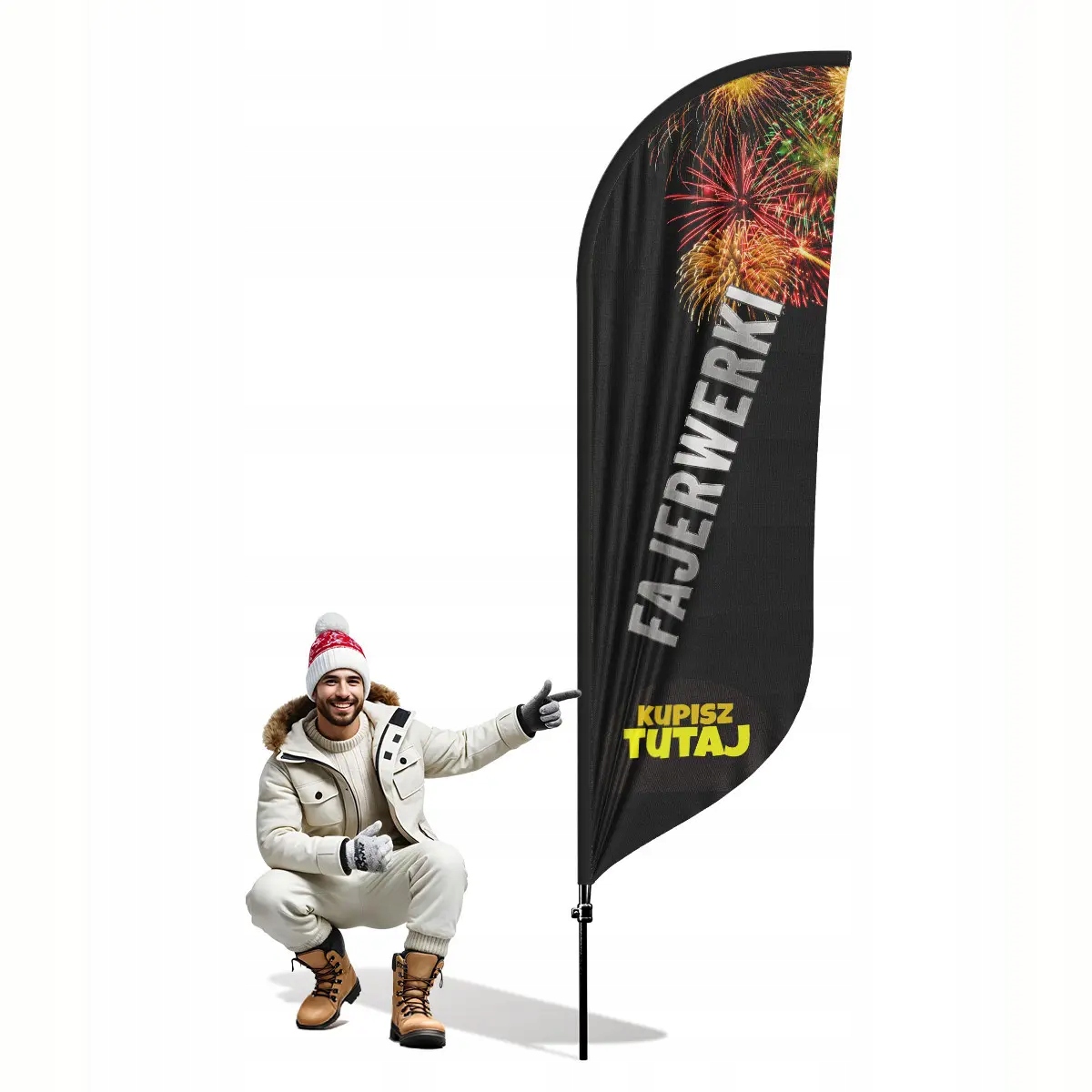 Fajerwerki reklama nr 1 Beachflag Winder Flaga