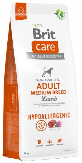 Levně Brit Care Hypoallergenic Adult Medium Lamb 12 kg