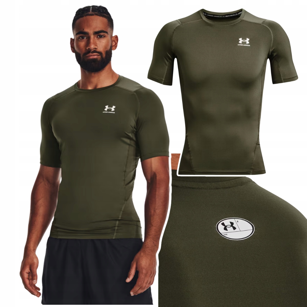 Rashguard męski treningowy Under Armour Heat Gear Khaki r. XXXL