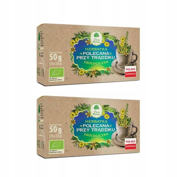 2x Herbatka Polecana przy Trądziku Bio 25x2g 50g Naturalne wsparcie skóry