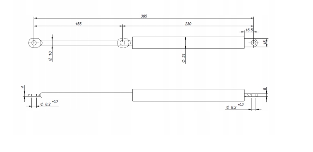 Sprężyna gazowa siłownik 1000N do łóżka Marka Moledo