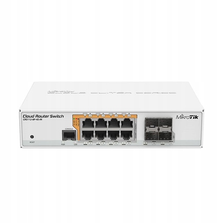 MikroTik Cloud Router Switch CRS112-8P-4S-IN přepínač 12 portů za