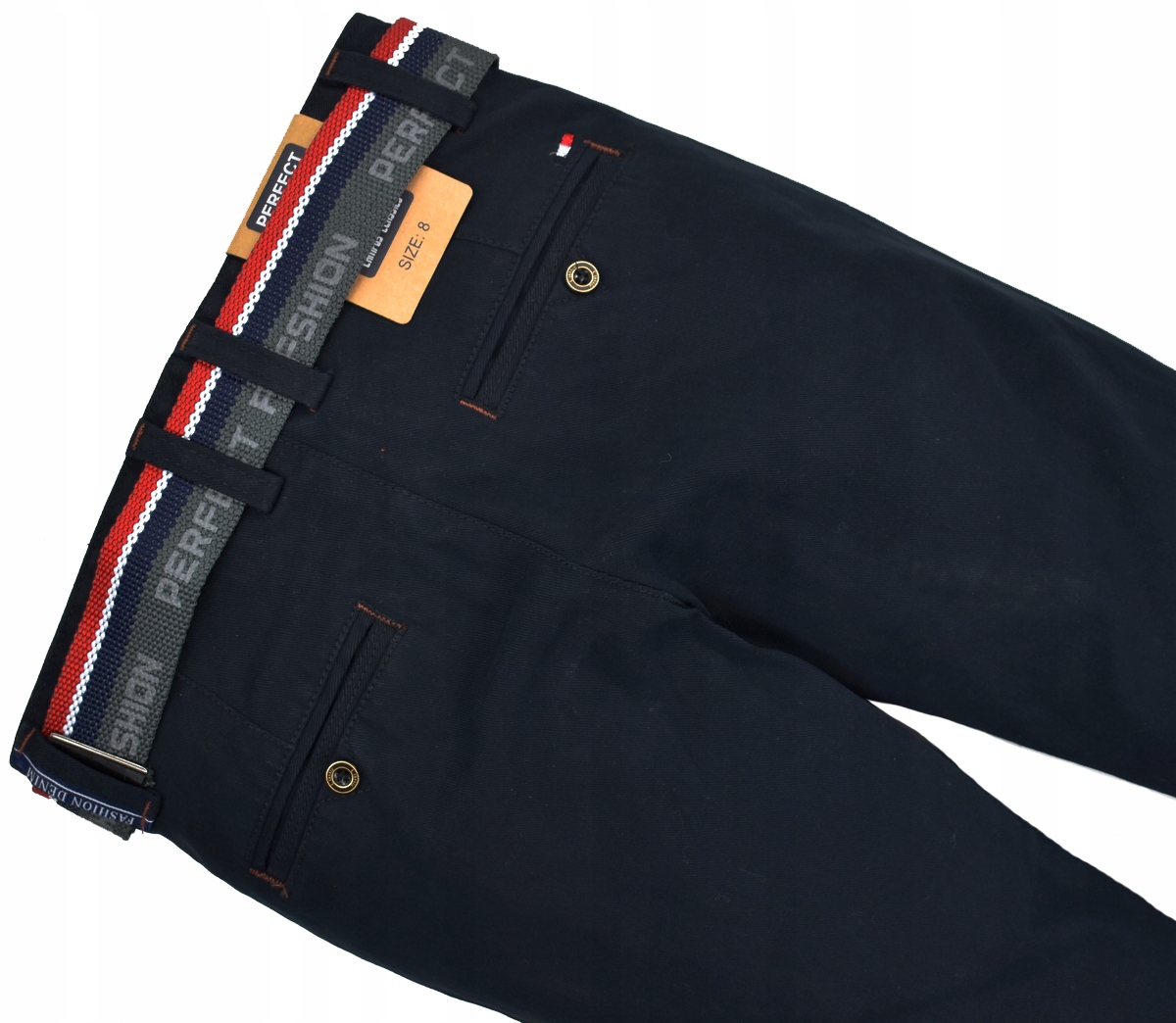 PERFECT Granatowe SPODNIE Chinosy Wizytowe 122/128 Kod producenta 1601831