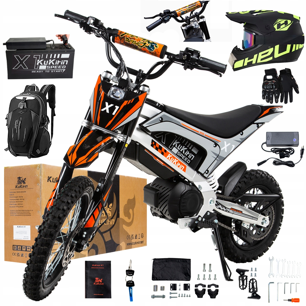 Kukirin X1 2026 Nové terénní elektrické vozidlo 2000W50KM/H 48V20.8Ah 14''