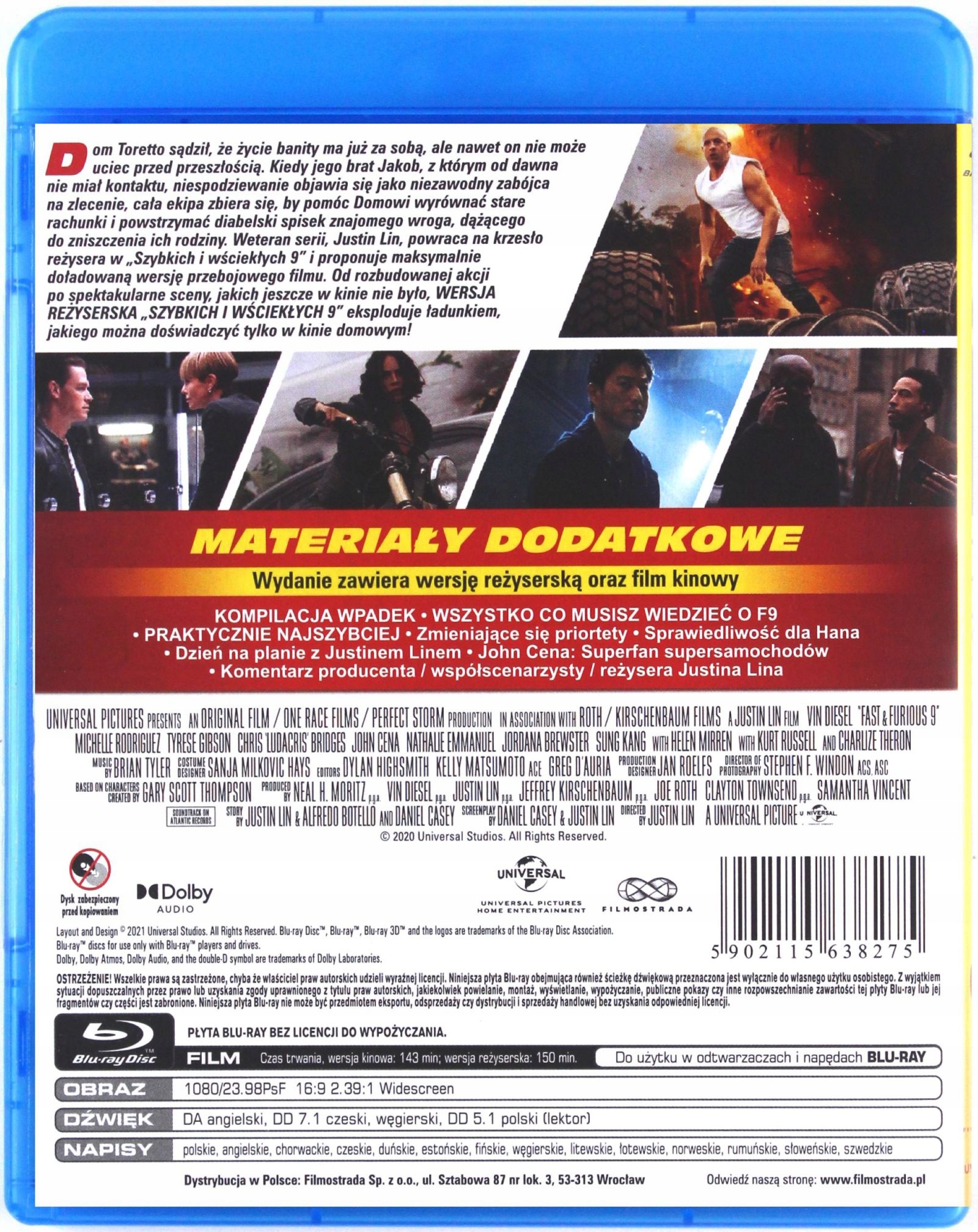 SZYBCY I WŚCIEKLI 9 [BLU-RAY] Stan opakowania oryginalne