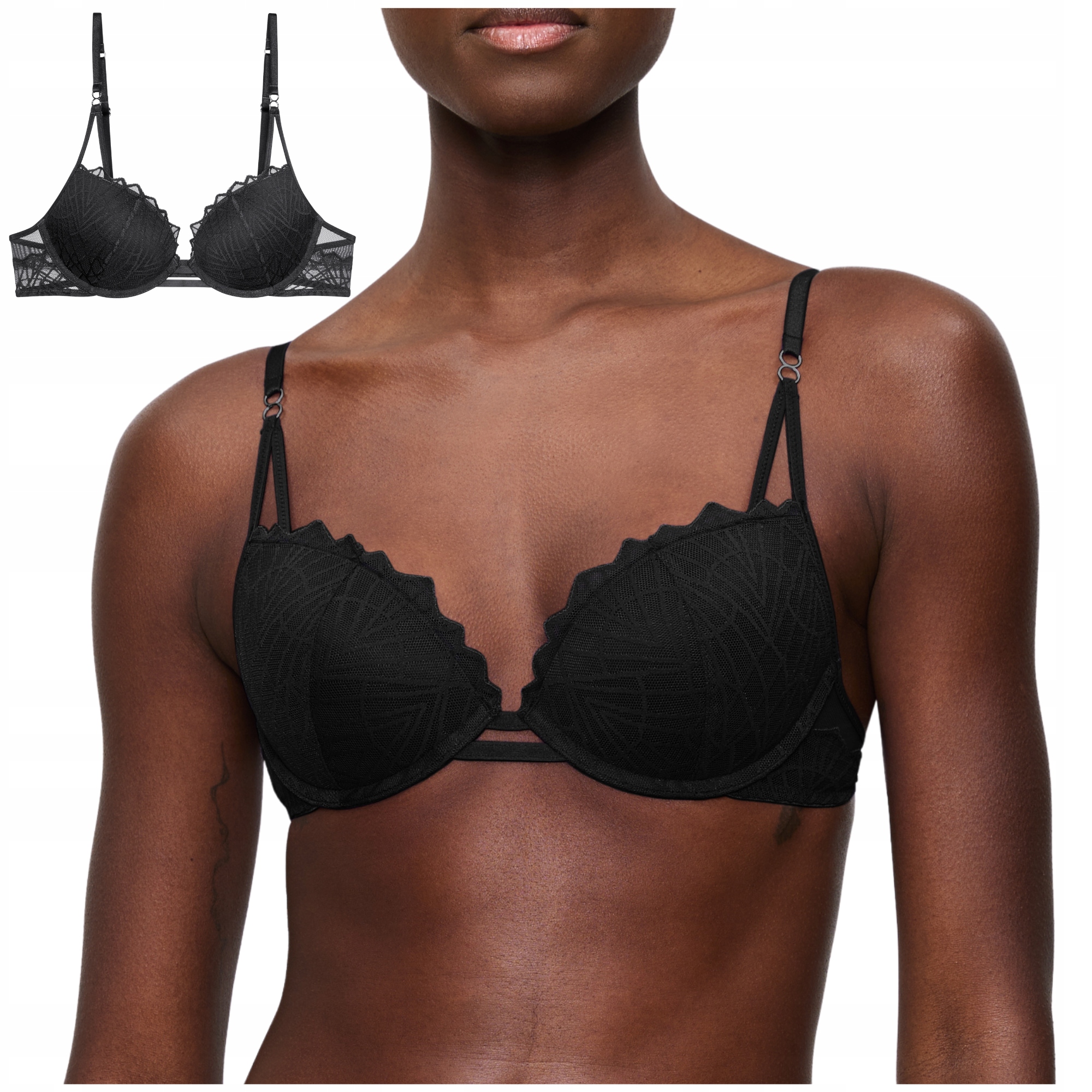 Podprsenka zvětšující poprsí podprsenka Triumph Night In Vegas Whu černá 85D