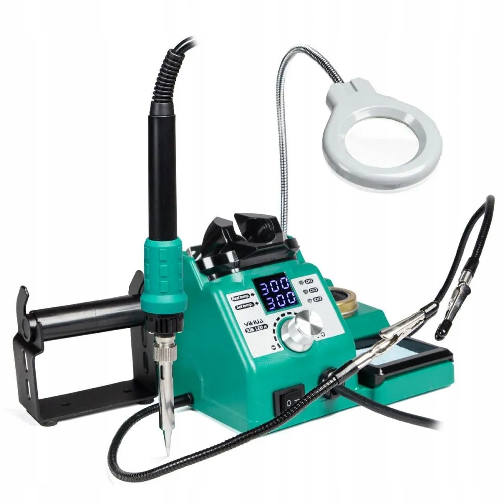 Stacja lutownicza na groty 900M-T z lampą i lupą 130W Yihua 926 Led IV