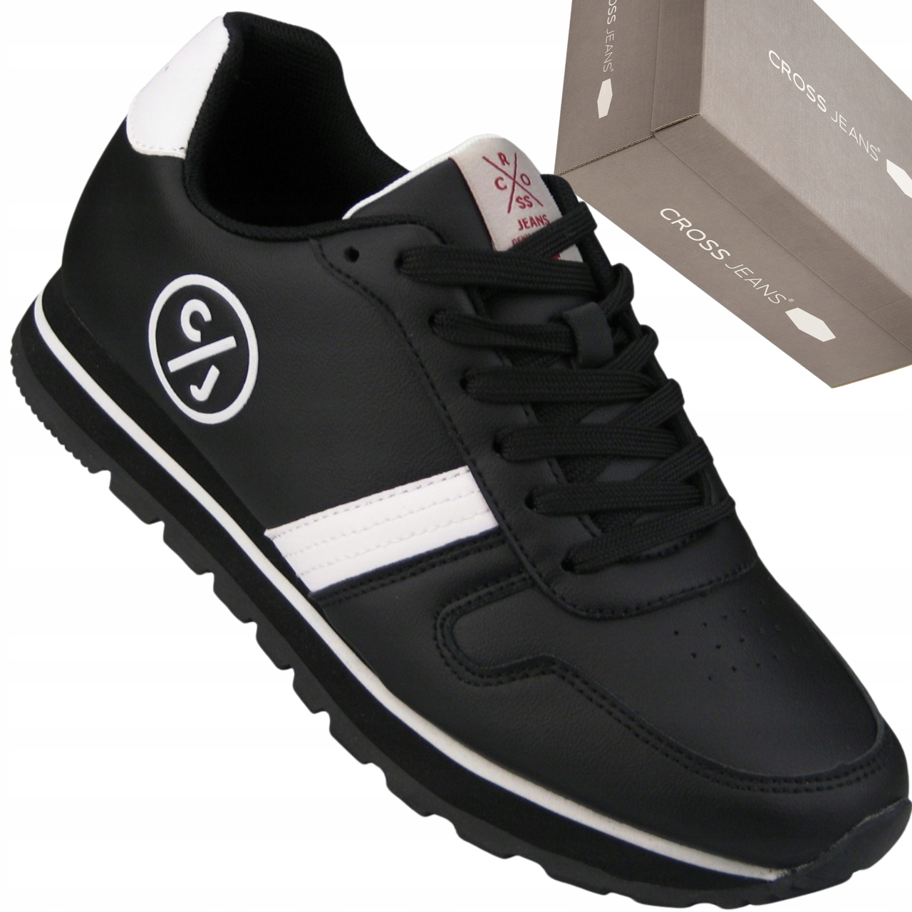 Buty Cross Jeans JJ2R4023C męskie sneakersy czarne, modny design