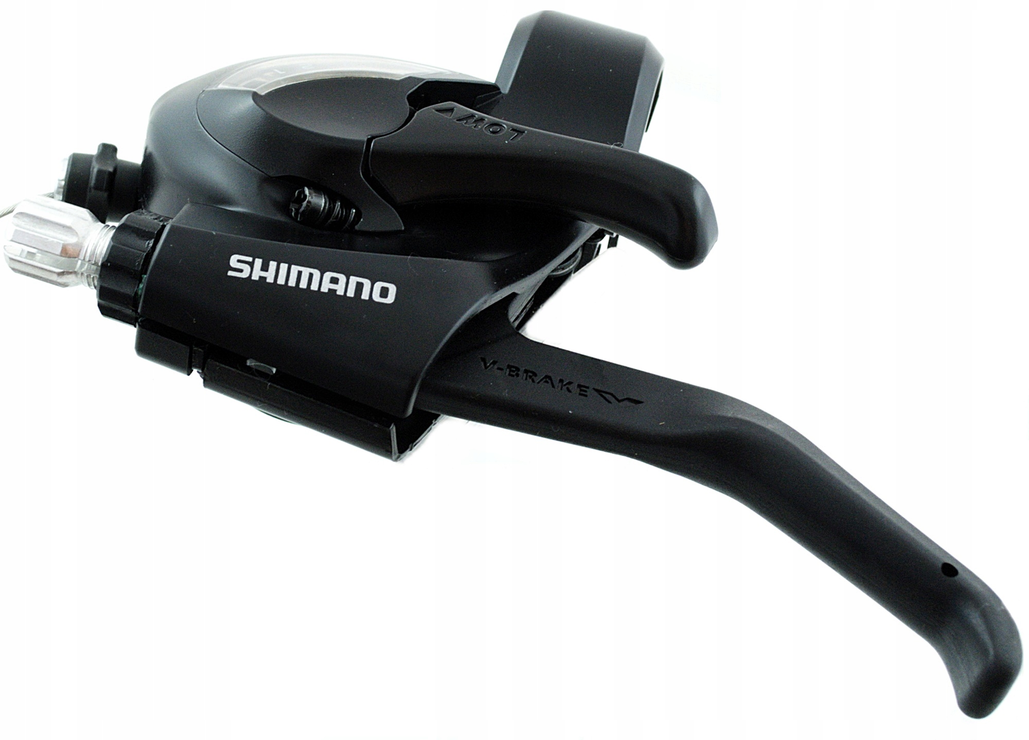Klamkomanetka Lewa Przód Czarna Shimano ST-EF41 3 Rzędowa Model STEF41-3R