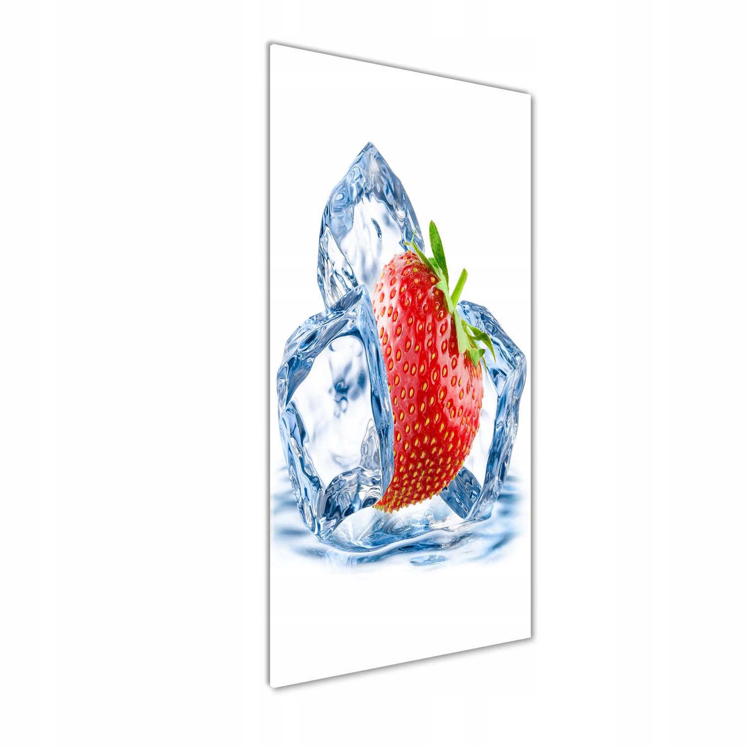 

Foto obraz szkło akrylowe Truskawka i lód 50x125cm
