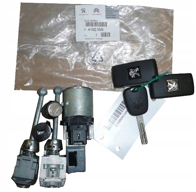 STACYJKA KOMPLET ZAMKOW PEUGEOT 207 4162 NW OE